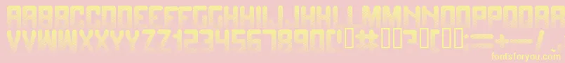 Fadetogr Font – Yellow Fonts on Pink Background