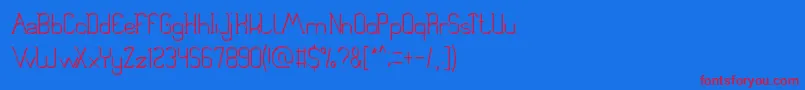 BookShelves Font – Red Fonts on Blue Background