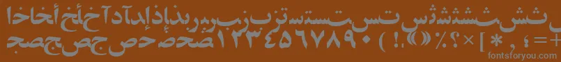 フォントArabiczibassk – 茶色の背景に灰色の文字