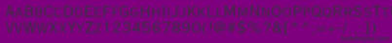Czcionka Vacansialightc – czarne czcionki na fioletowym tle