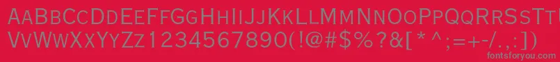 Vacansialightc Font – Gray Fonts on Red Background