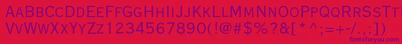 Vacansialightc-Schriftart – Violette Schriften auf rotem Hintergrund
