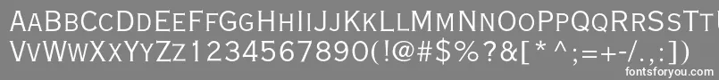 Vacansialightc Font – White Fonts on Gray Background