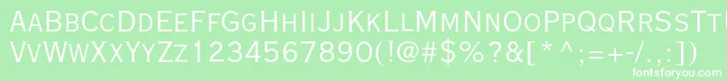 Vacansialightc Font – White Fonts on Green Background