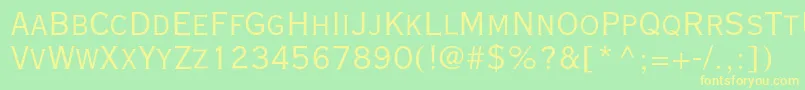 Vacansialightc Font – Yellow Fonts on Green Background