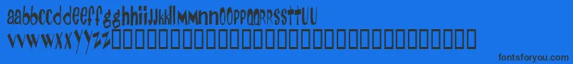 DayOfTheTentacle Font – Black Fonts on Blue Background