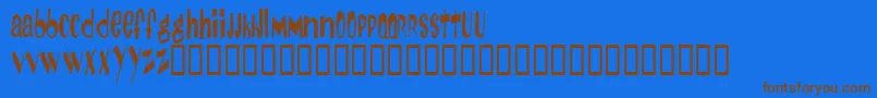 DayOfTheTentacle Font – Brown Fonts on Blue Background