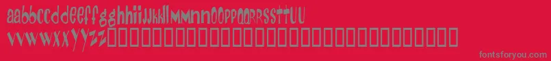 DayOfTheTentacle Font – Gray Fonts on Red Background