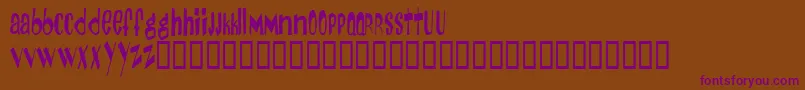 DayOfTheTentacle Font – Purple Fonts on Brown Background