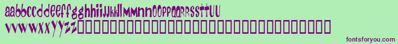 DayOfTheTentacle Font – Purple Fonts on Green Background