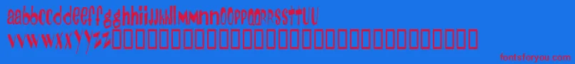 DayOfTheTentacle Font – Red Fonts on Blue Background