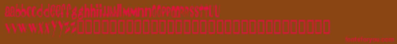 DayOfTheTentacle Font – Red Fonts on Brown Background