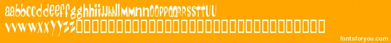 DayOfTheTentacle Font – White Fonts on Orange Background