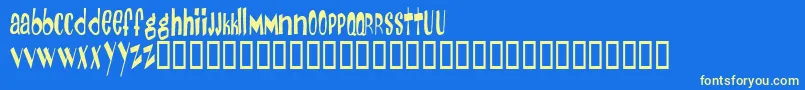 DayOfTheTentacle Font – Yellow Fonts on Blue Background