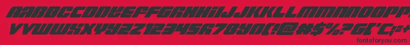 Capricuscondital Font – Black Fonts on Red Background