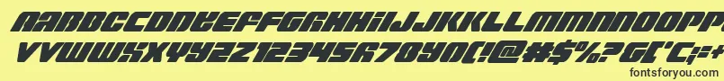 Capricuscondital Font – Black Fonts on Yellow Background