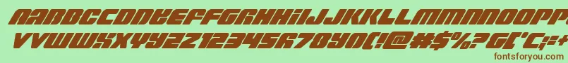 Capricuscondital Font – Brown Fonts on Green Background
