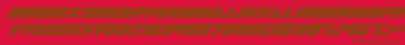 Capricuscondital Font – Brown Fonts on Red Background