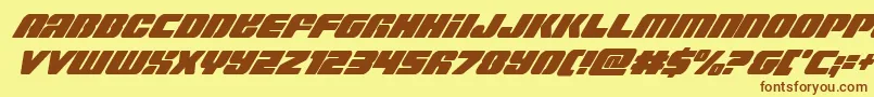 Capricuscondital Font – Brown Fonts on Yellow Background