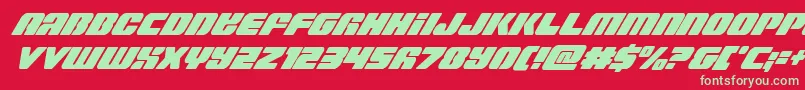 Capricuscondital Font – Green Fonts on Red Background