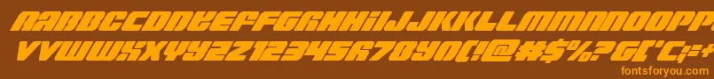 Capricuscondital Font – Orange Fonts on Brown Background