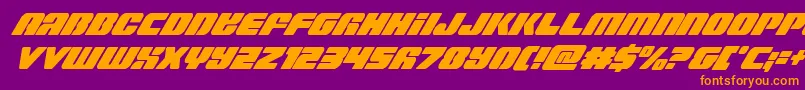 Capricuscondital Font – Orange Fonts on Purple Background