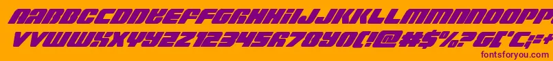 Capricuscondital Font – Purple Fonts on Orange Background