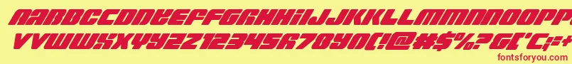 Capricuscondital Font – Red Fonts on Yellow Background