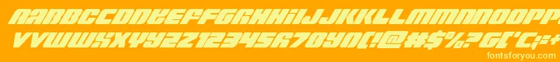 Capricuscondital Font – Yellow Fonts on Orange Background