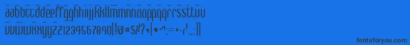 フォントMaxBold – 黒い文字の青い背景