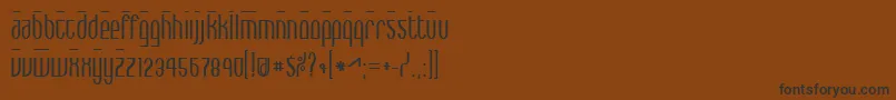 フォントMaxBold – 黒い文字が茶色の背景にあります