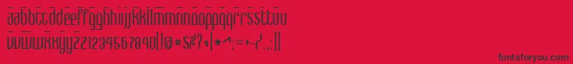フォントMaxBold – 赤い背景に黒い文字