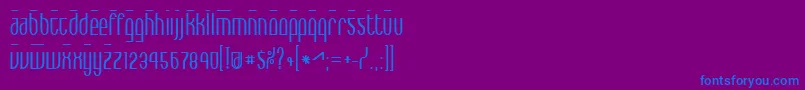 フォントMaxBold – 紫色の背景に青い文字