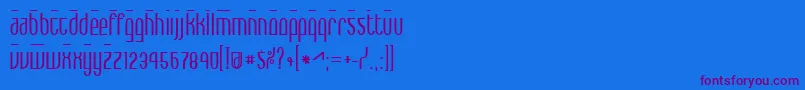 Więcej informacji o czcionce MaxBold Czcionka MaxBold – fioletowe czcionki na niebieskim tle