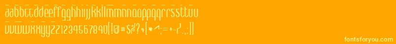 MaxBold-Schriftart – Gelbe Schriften auf orangefarbenem Hintergrund