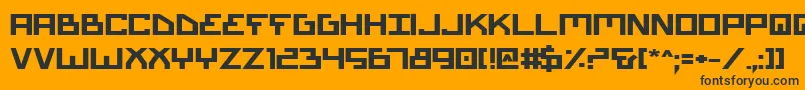 BionicTypeExpandedBold-Schriftart – Schwarze Schriften auf orangefarbenem Hintergrund