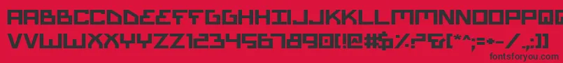 BionicTypeExpandedBold Font – Black Fonts on Red Background