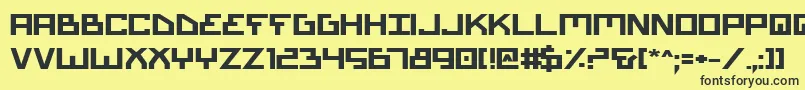 BionicTypeExpandedBold Font – Black Fonts on Yellow Background