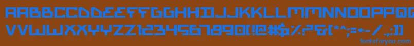 Шрифт BionicTypeExpandedBold – синие шрифты на коричневом фоне