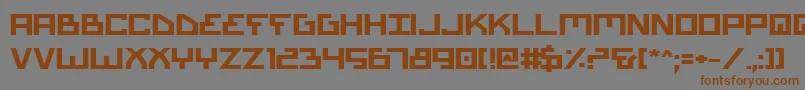 BionicTypeExpandedBold Font – Brown Fonts on Gray Background