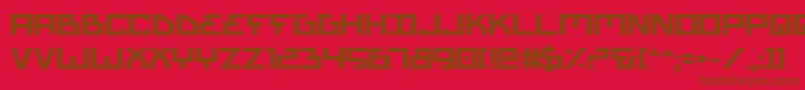 フォントBionicTypeExpandedBold – 赤い背景に茶色の文字