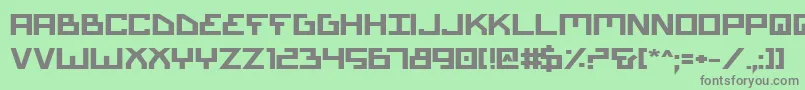 BionicTypeExpandedBold Font – Gray Fonts on Green Background