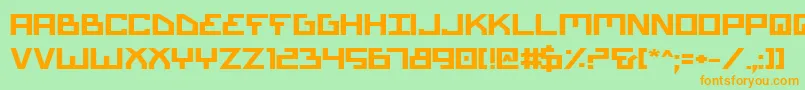 BionicTypeExpandedBold Font – Orange Fonts on Green Background