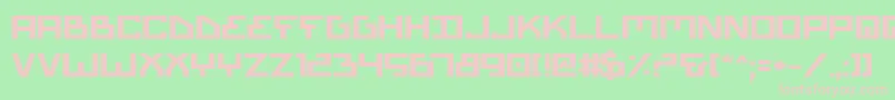 BionicTypeExpandedBold Font – Pink Fonts on Green Background