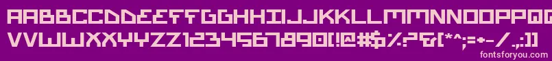 BionicTypeExpandedBold Font – Pink Fonts on Purple Background