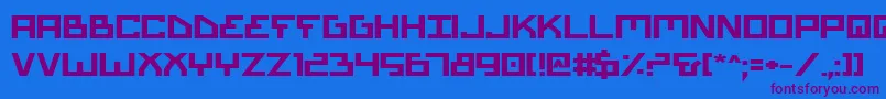 BionicTypeExpandedBold Font – Purple Fonts on Blue Background