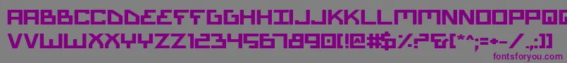 BionicTypeExpandedBold Font – Purple Fonts on Gray Background