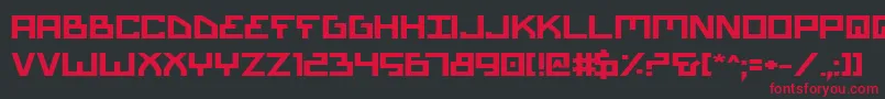 BionicTypeExpandedBold Font – Red Fonts on Black Background