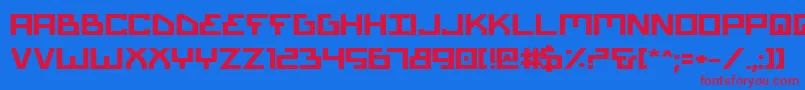 Police BionicTypeExpandedBold – polices rouges sur fond bleu