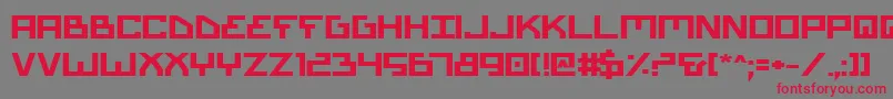 フォントBionicTypeExpandedBold – 赤い文字の灰色の背景